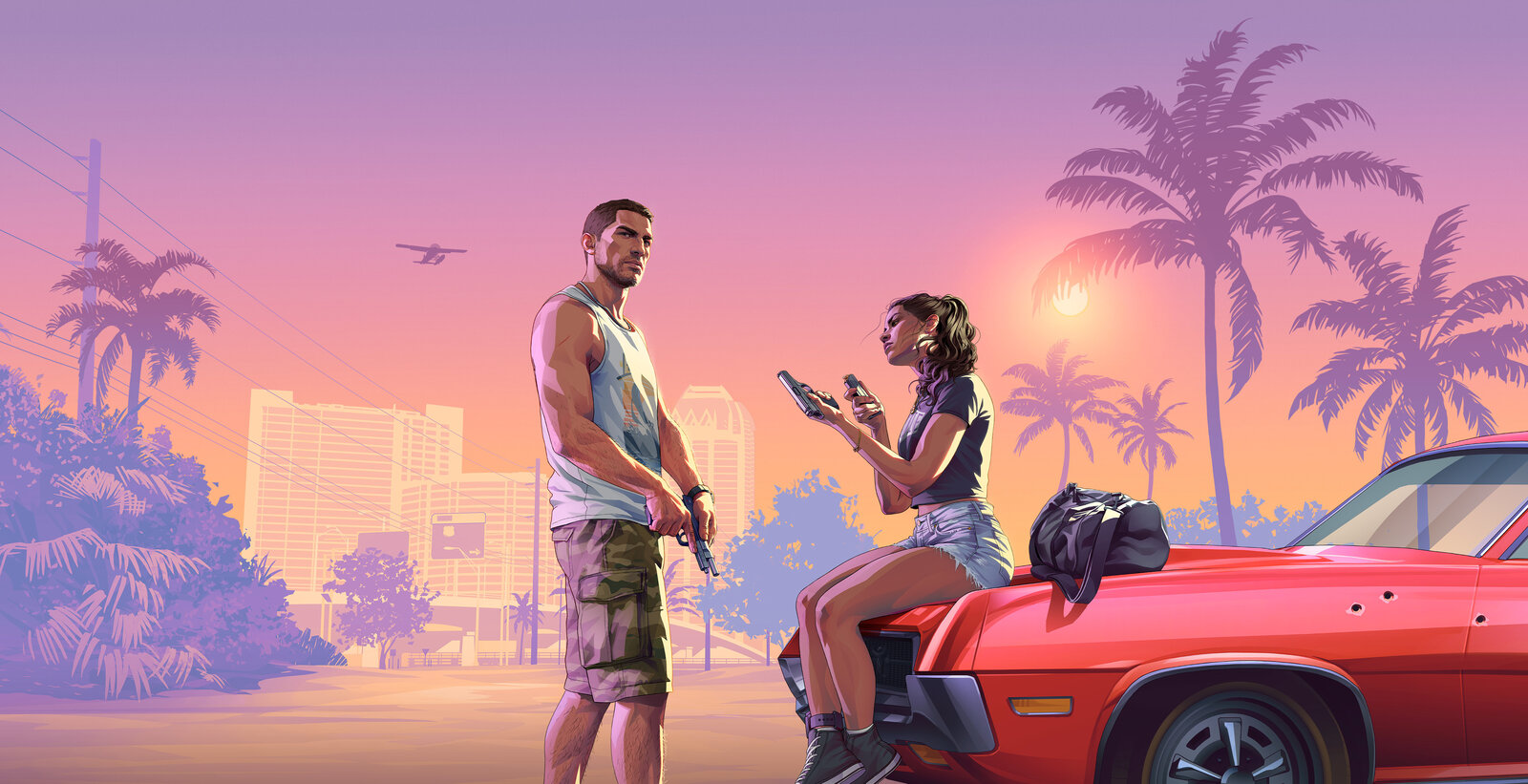 Джейсон и Люсия в релизном трейлере GTA 6