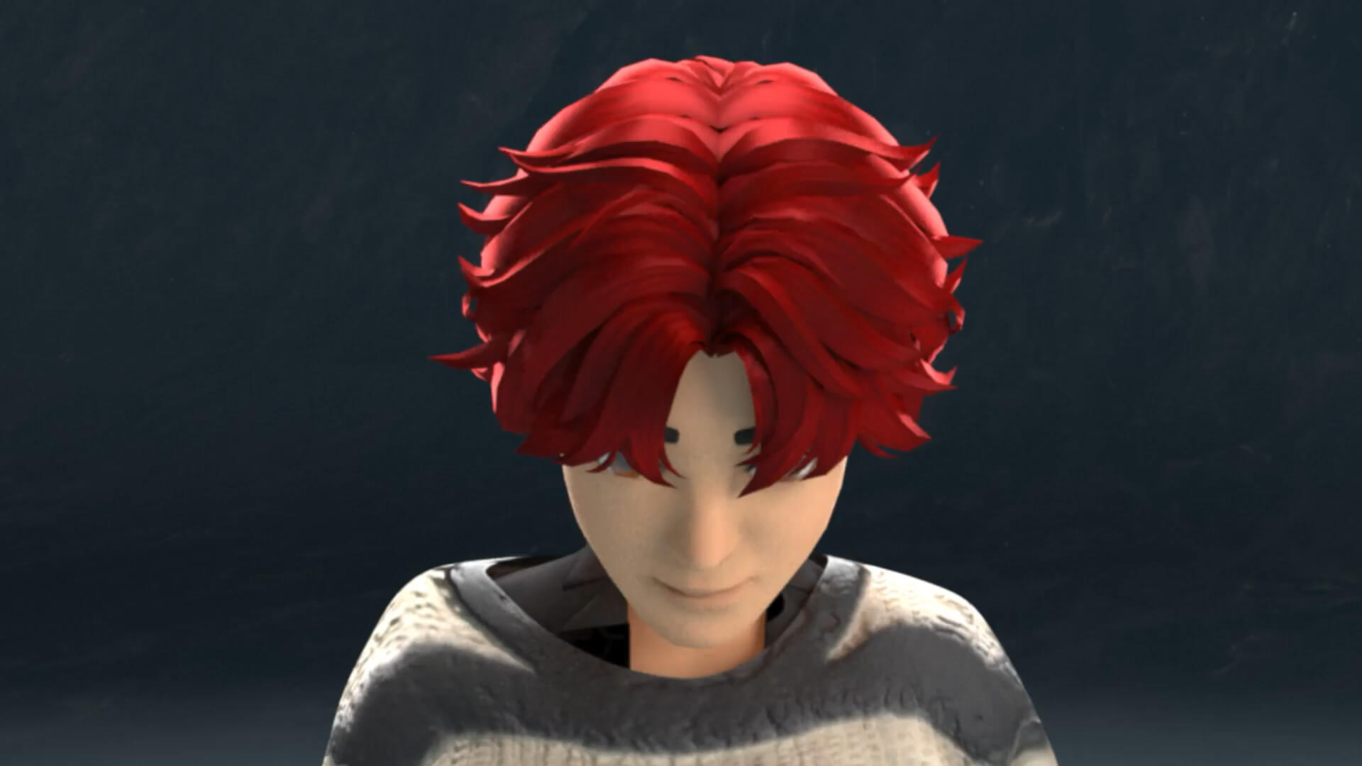 Аватар Roblox с красными волосами